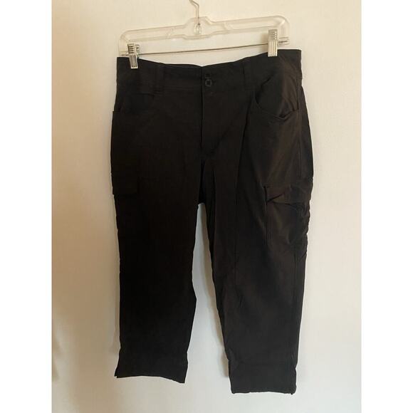 Eddie Bauer Pants Women's Size 10 Black Cropped Pockets Active Outdoors Gorpcore - Picture 1 of 7